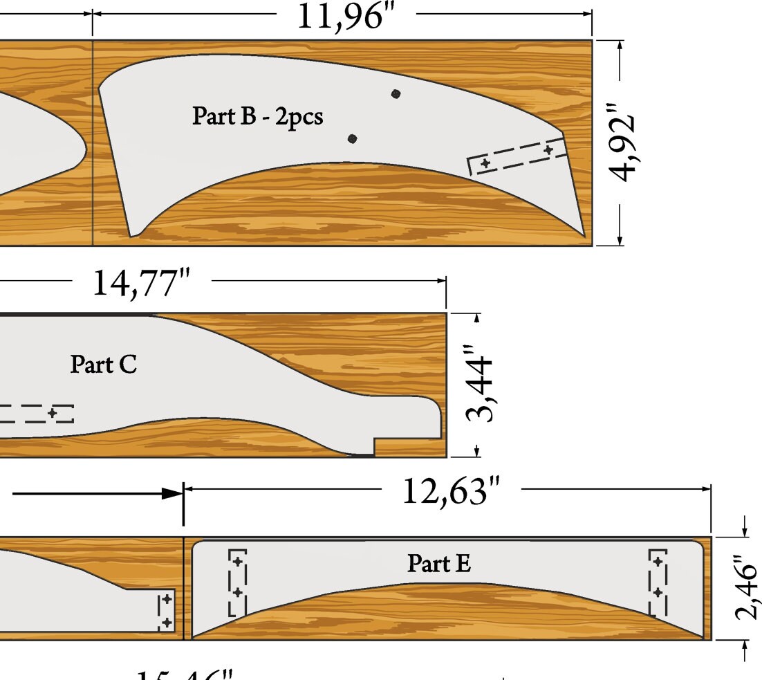 Adirondack child size chair plans PDF format file SVG Dwg Etsy