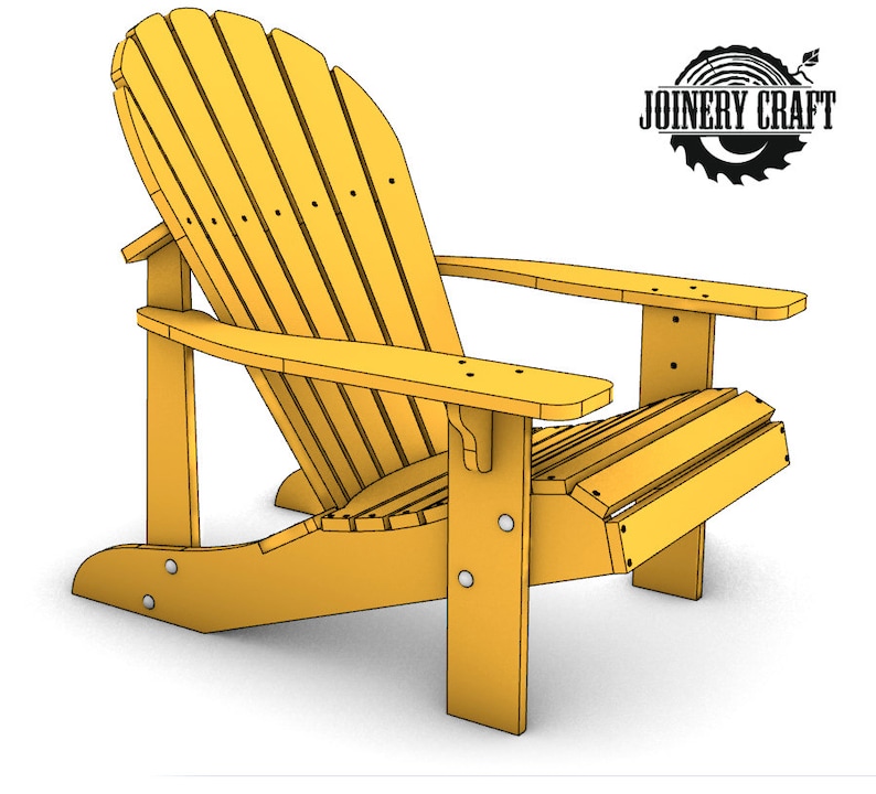 DIY Adirondack Chair Plans PDF format file SVG Dwg Dxf Etsy