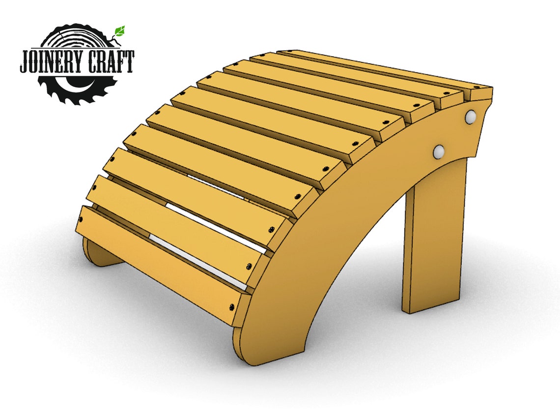 DIY Adirondack Foot Stool Plans PDF format file SVG Dwg Dxf Etsy