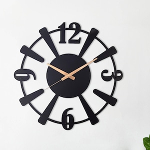 Minimalist Clock, Large Wall Clock, Outdoor Wall Clock, Unique Wall Clock, Metal Wall Clock, Oversized Wall Clock, Small Wall Clock