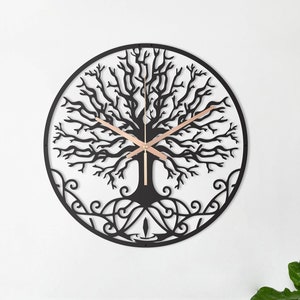 Large Tree Wall Clock, Unique Wall Clock, Oversized Wall Clock, Living Room Wall Clock, Farmhouse Clock ,Boho Wall Clock, Clocks For Wall