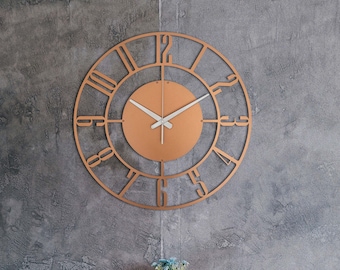 Copper Wall Clock, Copper Extra Large Clock, Unique Wall Clock, Oversized Wall Clock, Small Wall Clock, Modern Wall Hanging, Clocks For Wall