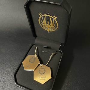 BATTLESTAR PEGASUS Admiral Cain Replica Metal Dog Tags