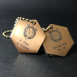 BATTLESTAR GALACTICA Saul Tigh Replica Metal Dog Tags