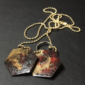 BATTLESTAR GALACTICA Kara Thrace &quot;Starbuck&quot; Replica Metal Dog Tags - &quot;Charbuck&quot; Corpse Version
