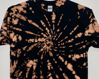Bleached Tie Dye Shirt, Spiral Bleached Shirt