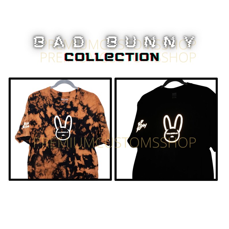 Bad Bunny T-Shirt Collection Reflective or White Vinyl, Conejo Malo, Reggaeton, Bad Bunny Merch, Yo Perro Sola, yhlqmdlg, Unisex t-shirt 