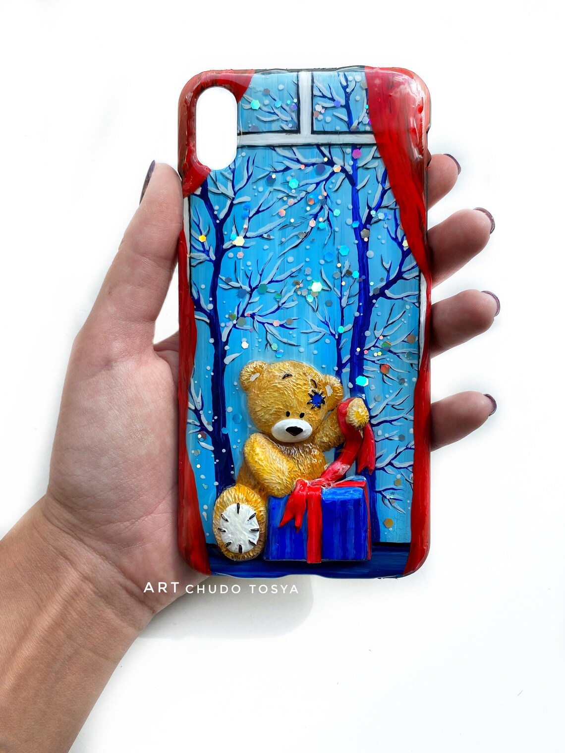 Teddy bear phone case cute phone case phone case Etsy