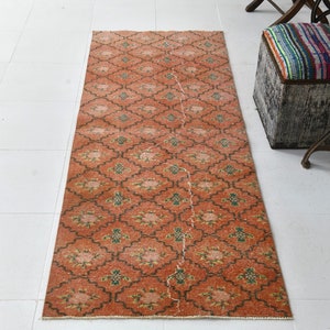 70x200 VINTAGE TÜRKISCHER Teppichläufer, 70x200 Oushak Handgefertigter Teppich, 70x200, Vintage Teppichläufer, Kurzer Teppichläufer 70x200, Teppich Für Küche