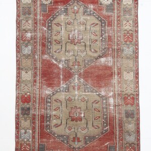 4x9 Area Rug, 4x9 Faded Vintage Rug, 4x9 TURKİSH VİNTAGE OUSHAK Rug, 4x9, Handmade Turkey Rug, 4x9 Turkish Rug, Turkey Rug, Office Rug, 4x9
