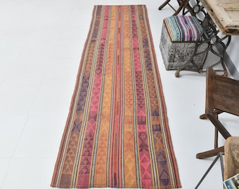 ヴィンテージ装飾トルコ アダナ キリム ランナー - 3.7 x 9.2 - Etsy 日本