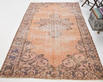 6x9 Rug 6x9 Vintage Turkish Oriental Rug Bohemian Turkish Rug 6x9 Area Rug Handmade Wool Rug Turkey Turkey Turkish Rug Anatolian 5.11x9.6 Ft