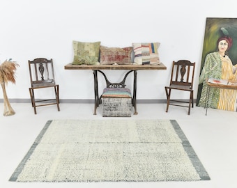 4x6 Turkish Vintage Faded Rug,4x6 Area Rug,4x6 Rug,4x6,Vintage Rug,Oushak Rug,Wool Area Rug,4x6 Turkish Rug,Bohemian Rug, 4&#39;6x6&#39;7 Ft