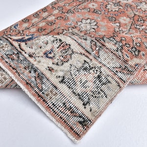 3x9 Pale Red Beige Vintage Runner Rug, 3x9 Vintage Runner, 3x9 Rug, Wool Hand-Knotted Rug, 3x9 Runner Rug, 3x9 Turkish Runner, 2&#39;8x9&#39;3 Ft