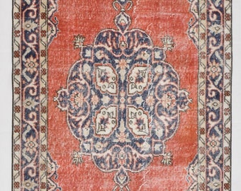3x6 Area Rug, 3x6 TURKISH VINTAGE RUG, Oushak Handmade Rug, Small Size Rug, 3x6 Area Rug, Vintage Rug, Oushak Rug 3x6, Small Vintage Rug,