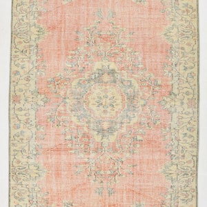 5x9 Rugs, Faded Turkish Rug, 5x9 TURKISH VINTAGE RUG, Oushak Handmade Rug, Vintage Rug, 5x9 Area Rug, Turkish Rug 5x9, Living Room Tapis Rug