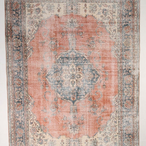 8x11 OVERSIZE TURKISH RUG, 8x11 Large Area Rug, 8x11 Turkish Rug, 8x11 Area Rug, Handmade Vintage Rug, 8x11 Vintage Rug, 7.9x11.3 Ft, Carpet