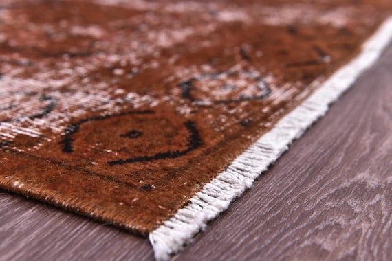 4x6 Vintage Burgundy Rug, Antique Washed Distressed Rug, Handmade Wool, 4x6 Faded Rug, Oriental Rug 4x6 Accent Rug, Vintage Rug