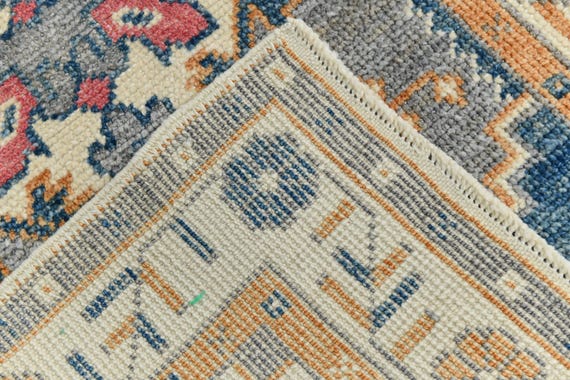 3x10 Vintage Runner, 3x10 Oushak Vintage Runner Rug, 3x10 Rug, Handmade Wool Oushak, 3x10 Runner Rug, 3x10 Oushak Runner, Blue Green Carpet