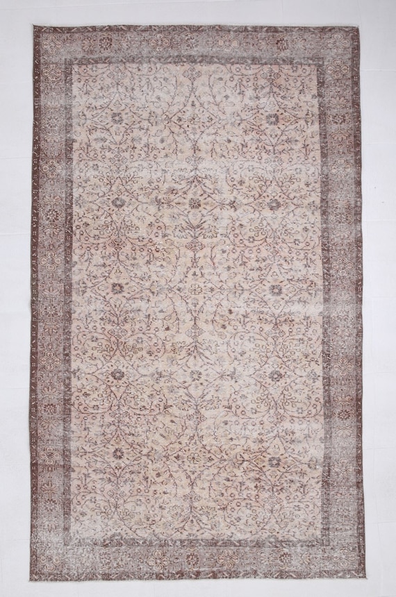 OUSHAK RUG, 5'8x9'6 Ft, Turkey Rug, Turkish Rug, Soft Red Rug, Vintage Rug, Turkish Runner Rug, 5x8 Turkish Rug, Old Antique Rug, 5x8 , 6470