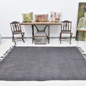 5x8 Hemp Rug, 5x8 Pure Patchy Pastel Hemp Rug, 5x8 Hemp, Natural Handmade Vintage, 5x8 Rug, Gray Hemp Rug, Bohemian Camouflage Style, Gift