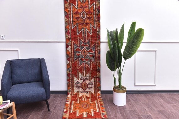 2x9 Vintage Soft Wool Runner Rug, Handmade Home Decor Rug, Traditional, Rug For Hallway Kitchen,
