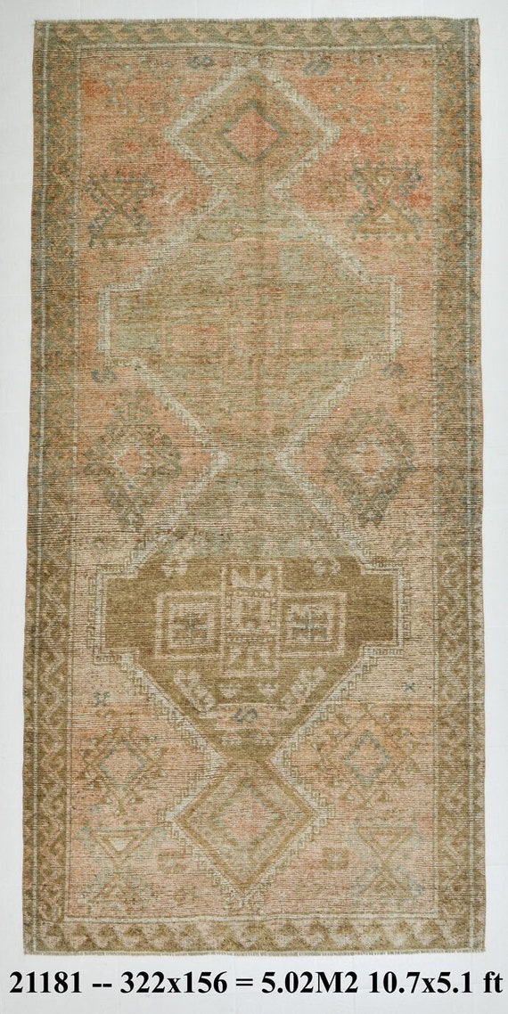 5x10 Area Rug, 5x10 TURKISH VINTAGE AREA Rug, 5x10, Brown Vintage Rug, Handmade Wool Rug, 5x10 Rugs, Old Antique Rug, Turkey Rug, Carpets