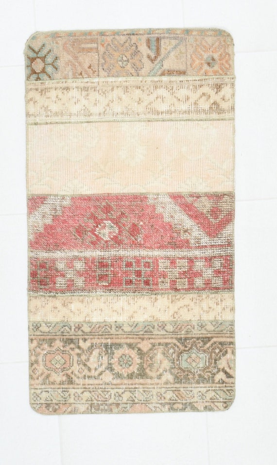 2x3 PERSIAN BATH MAT Rug, Persian Door Mat Rug, Bath Mat Rug, 2x3 Area Rug, Handmade Bohemian Rug, Vintage Rug, Wool Accent Rug, 2x3 Carpet