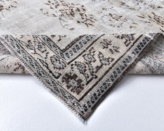 5x8 Vintage Rug, 5x8 Brown Teal Blue Vintage Rug, 5x8 Rug, Wool Hand Woven Rug, Home Living Rugs, Vintage Rug 5x8, Rug For Bedroom, 54s Rug