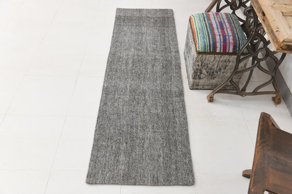 2x7 Runner Rug, 2x7 Turkish Runner, 2x7 VINTAGE KILIM RUNNER Rug, 2x7, Flatweave Modern Kilim, 2x7 Rugs, White & Black Kilim, Rug For Entry