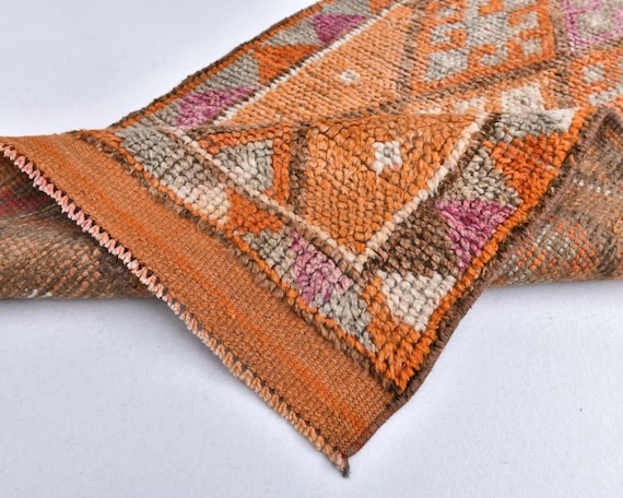 2x13 Rug, 2x13 Turkish Runner, 2x13 VINTAGE TURKISH RUNNER Rug, 2x13 Runner Rug, Vintage Runner, Colorful Handmade Rug, Turkish Runner 2x13