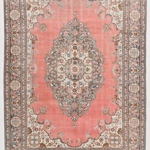 8x12 Area Rug, 8x12 BOTANICAL & FLORAL PERSIAN Rug, Oversize Persian Rug 8x12, Large Area Rug, Wool Handmade Oushak, 8x12 Persian Rug, 58s