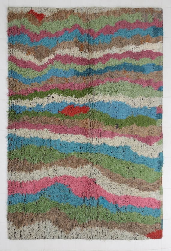 7x10 Area Rug, 7x10 Modern Vintage, 7x10 OVERSIZE TURKISH VINTAGE Rug, 7x10, Oversize Vintage Rug, Large Area Rug, 7x10 Rugs, Tulu Filikli