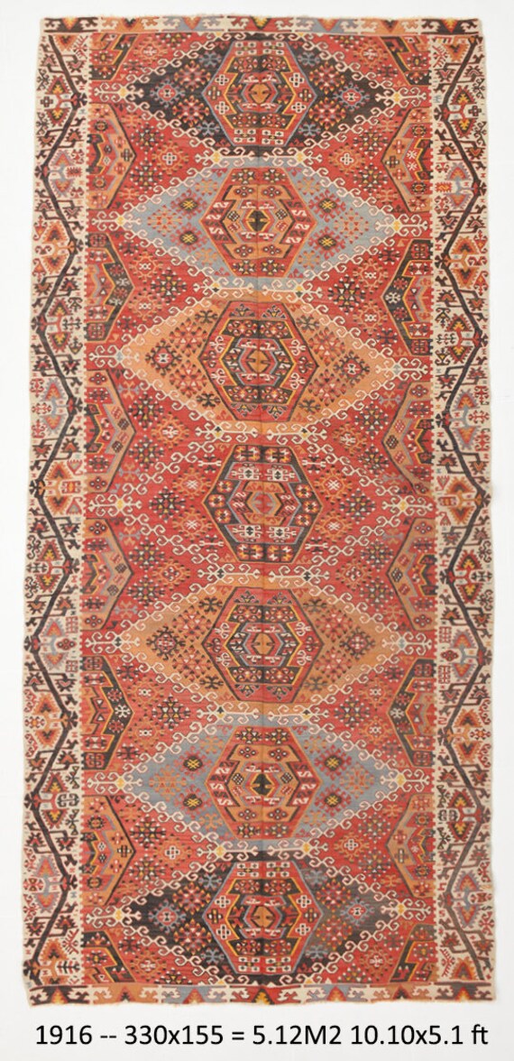 5x11 OVERSIZE KILIM RUG,5x11 Area Rug,5x11 Rug,Handmade Kilim Rug,Bohemian Kilim Rug,5x11 Vintage Rug,Wool Area Rug,Turkish Kilim 5x11
