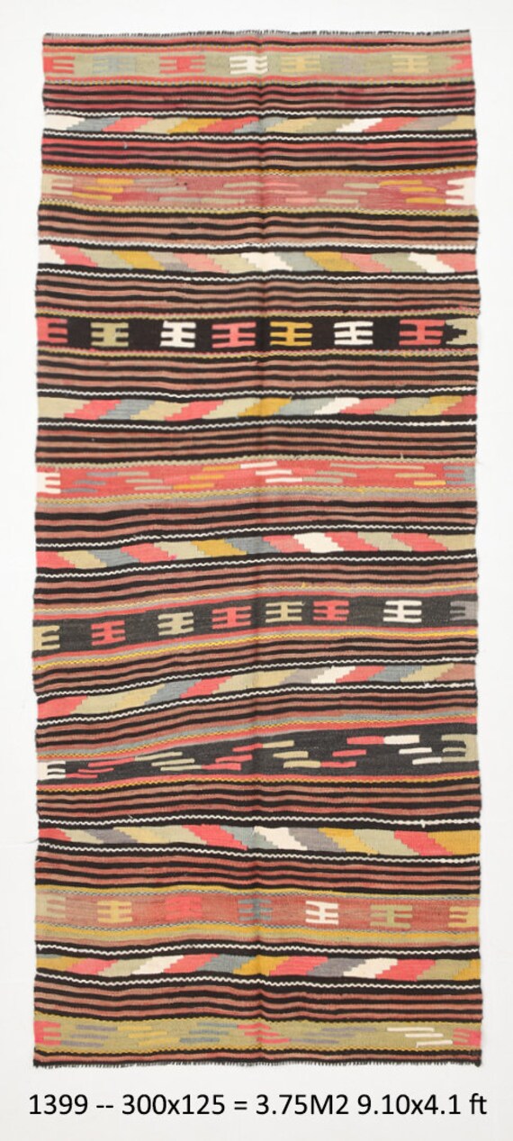 4x10 Turkish Vintage Kilim Rug, Kilim Rug, 4x10 Area Rug, Kilim Handmade Rug, Turkey Kilim Rug, 4x10 Rugs, Farmhouse Rug, Vintage Rug 4x10