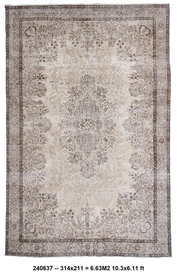 7x10 Vintage Ornate Rug, 7x10 Dark Brown Vintage Rug, Oversize Vintage Rug, Large Area Rug, 7x10 Rugs, Washable Rug, Rugged Rugs,
