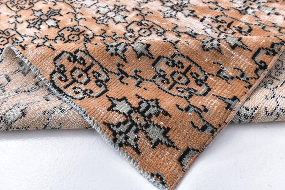 5x7 Turkish Rug, 5x7 Copper Brown Turkish Rug, 5x7 Rug, Oriental Handmade Rug, Oriental Classic Stlye,  Vintage Rug 5x7, Living Room, 57s