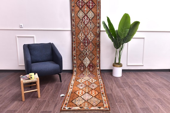 2x12 Turkish Vintage Rug,2x12,2x12,Herki Runner Rug,Handmade Wool Runner,2x12 Turkish Runner,Hallway Runner, Vintage Runner Rug,