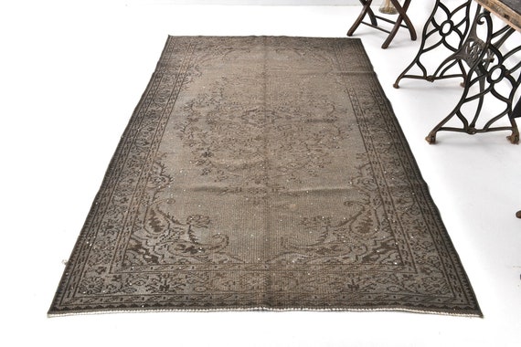5x9 Area Rug, 5x9 Aesthetic Vintage, 5x9 Light Brown Turkish Vintage Rug, 5x9, Handmade Wool Rug, 5x9 Rugs, Mid Century Modern, Antique 5x9