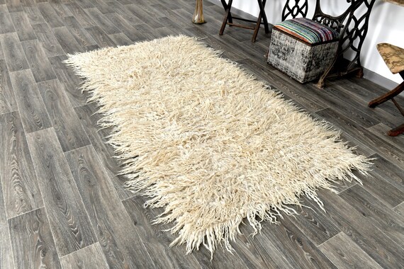 4x7 Area Rug, 4x7 TURKISH VINTAGE KILIM Rug, 4x7 Kilim Rug, Wool Handmade Oushak, Shades Of Beige & Cream Kilim, Area Rug 4x7, Turkish Kilim