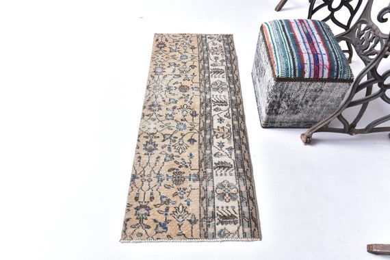 2x5 Rug, 2x5 TURKISH VINTAGE RUNNER Rug, 2x5, Kilim Runner, Handwoven Kilim Rug, 2x5 Runner Rug, Vintage Kilim Rug, 2x5, Short Runner 2x5