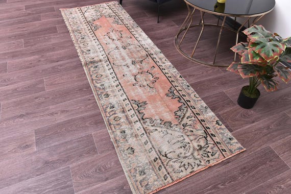 2x7 Vintage Patchwork Runner Rug, Floral Runner Rug, Handmade Home Decor, 2x7 Turkish Runner, 2x7 Area Rug, Hallway Rug, Persian Runner Rug
