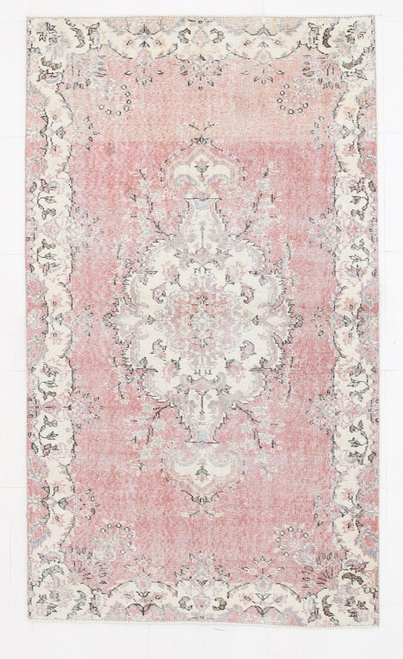 4x7 Area Rug, 4x7 TURKISH VINTAGE AREA Rug, 4x7, Oushak Handmade Rug, Small Size Rug, 4x7 Area Rug, Vintage Wool Rug, Turkish Rug 4x7, 60s