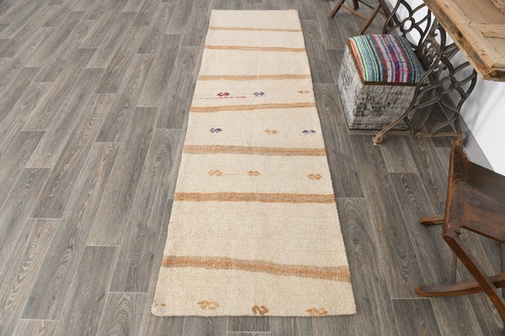 3x9 Runner Rug, 3x9 Vintage Runner, 3x9 Vintage Hemp Runner Rug, Rugged Handmade Hemp, 3x9 Rug, Cream Hemp Rug, 3x9 Hemp Runner, Rugged Rug