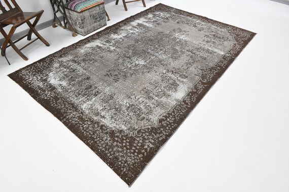 6x9 TURKISH VİNTAGE OUSHAK Rug, 6x9 Area Rug, 6x9 Rug, Oushak Rug, Handmade Vintage Rug, Turkish Rug 6x9, Farmhouse Rug, Neutral Turkey Rug
