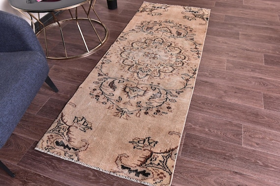 2x7 Vintage Runner Rug, Floral Runner Rug, Handmade Home Decor, 2x7 Turkish Runner, 2x7 Area Rug, Hallway Rug, Persian Runner Rug