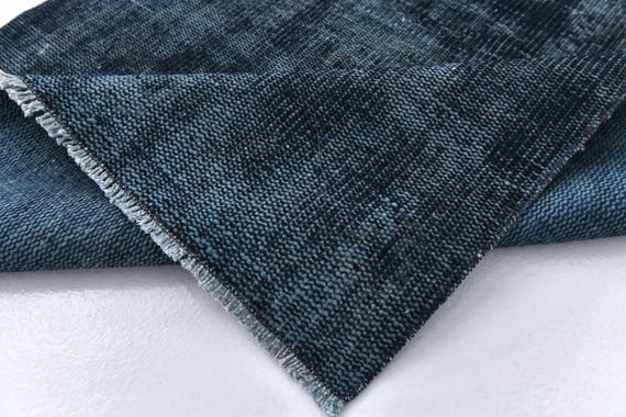 3x10 Vintage Navy Runnner Rug, 3x10 Handmade Wool, 3x10 Distressed Runner, Navy Blue Color, 3x10 Hallway Runner Rug, 3x10 Rug