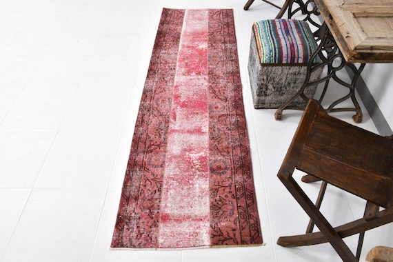 2x8 Vintage Runner, 2x8 Turkish Vintage Runner Rug 2x8 Handmade Wool Rug 2x8 Rugs Shades Of Red Carpet 2x8 Turkish Runner Rugs For Entway
