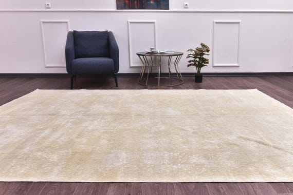 6x10 Vintage Distressed Rug, Cream Beige Color, 6x10 Handmade Wool Rug, 6x10 Soft Area Rug 6x10 Living Room Rug 6x10 Area Rugs