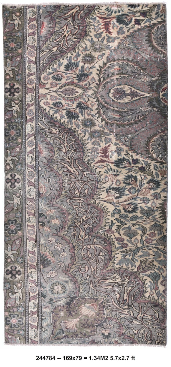 2x5 Elegant Persian Runner Rug, Vintage Handwoven Design, Perfect for Hallway or Entryway, 2x5 Runner Rug, 2x5 Persian Rug, Accent Rug